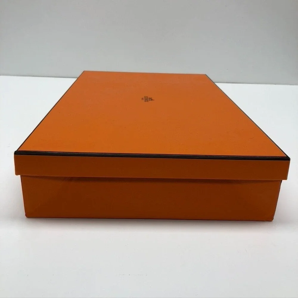 Authentic Hermes Orange Storage Gift Box Empty 9.5x15x2.5 Medium Rectangle